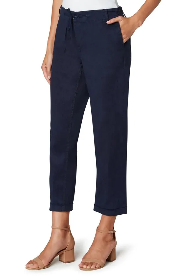Crops Women Liverpool Los Angeles Utility Pant With Drawstring Catamaran Navy