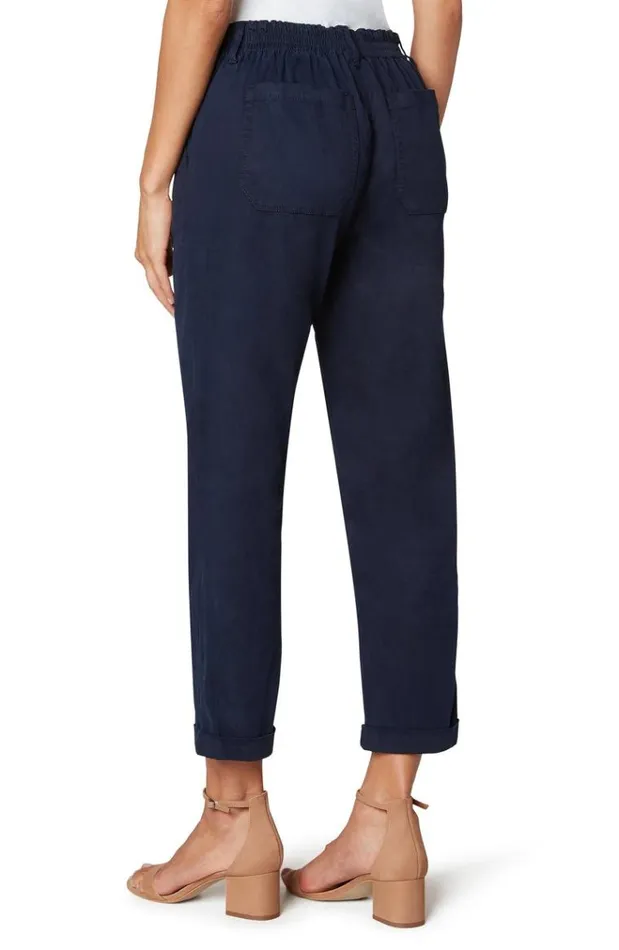Crops Women Liverpool Los Angeles Utility Pant With Drawstring Catamaran Navy