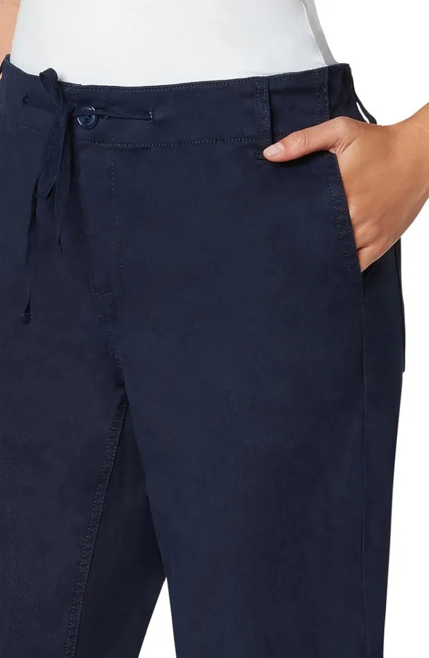 Crops Women Liverpool Los Angeles Utility Pant With Drawstring Catamaran Navy
