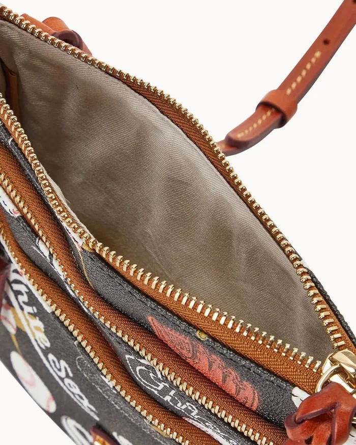 Crossbodies Women Dooney and Bourke MLB White Sox North South Triple Zip Crossbody White Sox Crossbodies Women Dooney and Bourke MLB White Sox North South Triple Zip Crossbody White Sox