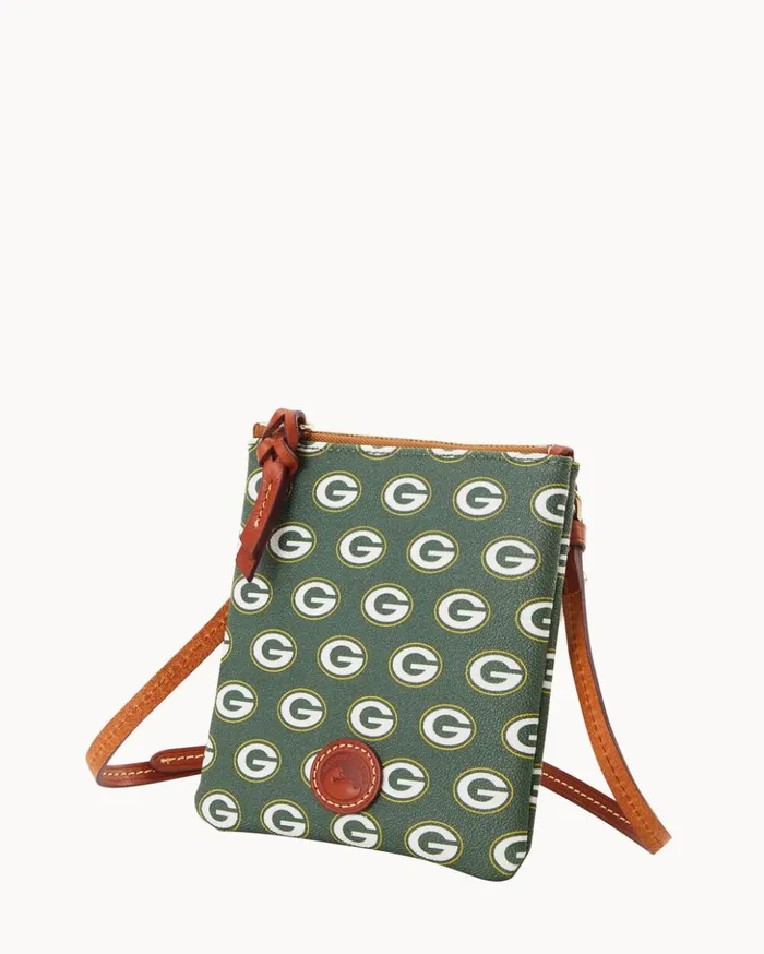 Crossbodies Women Dooney and Bourke NFL Packers Small North South Top Zip Crossbody Packers Crossbodies Women Dooney and Bourke NFL Packers Small North South Top Zip Crossbody Packers