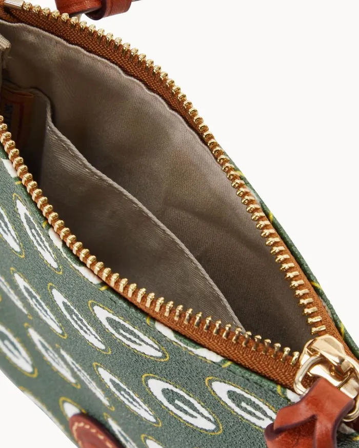 Crossbodies Women Dooney and Bourke NFL Packers Small North South Top Zip Crossbody Packers Crossbodies Women Dooney and Bourke NFL Packers Small North South Top Zip Crossbody Packers