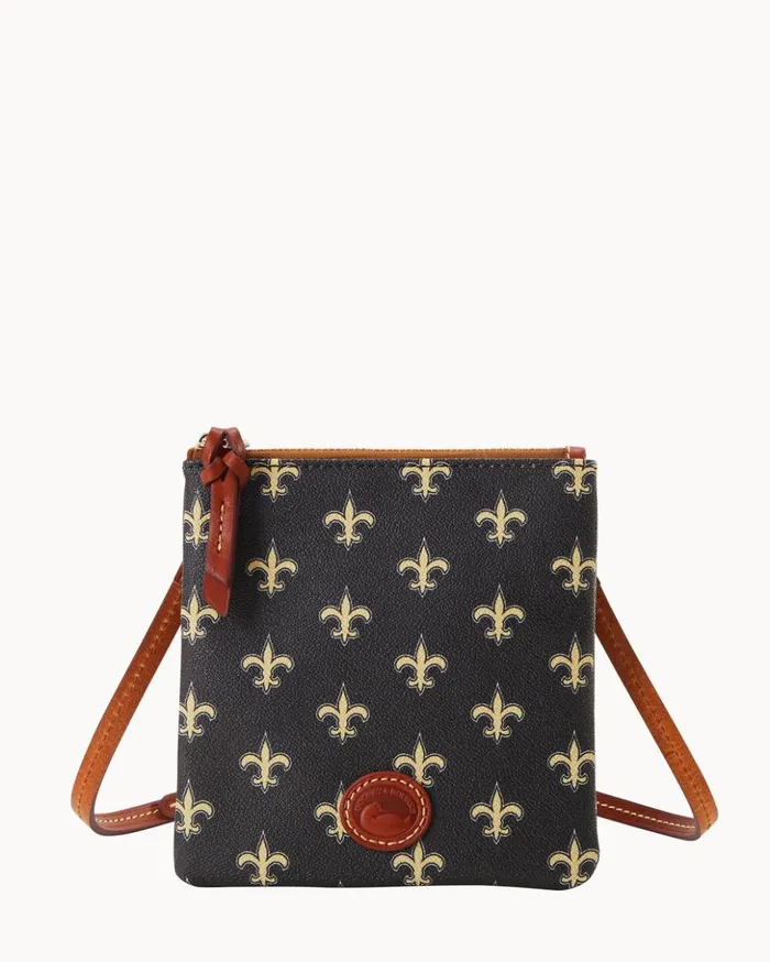 Crossbodies Women Dooney and Bourke NFL Saints Small North South Top Zip Crossbody Saints Crossbodies Women Dooney and Bourke NFL Saints Small North South Top Zip Crossbody Saints