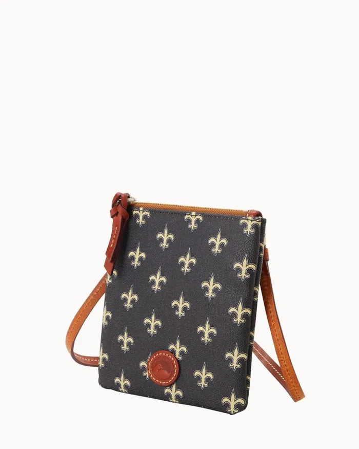 Crossbodies Women Dooney and Bourke NFL Saints Small North South Top Zip Crossbody Saints
