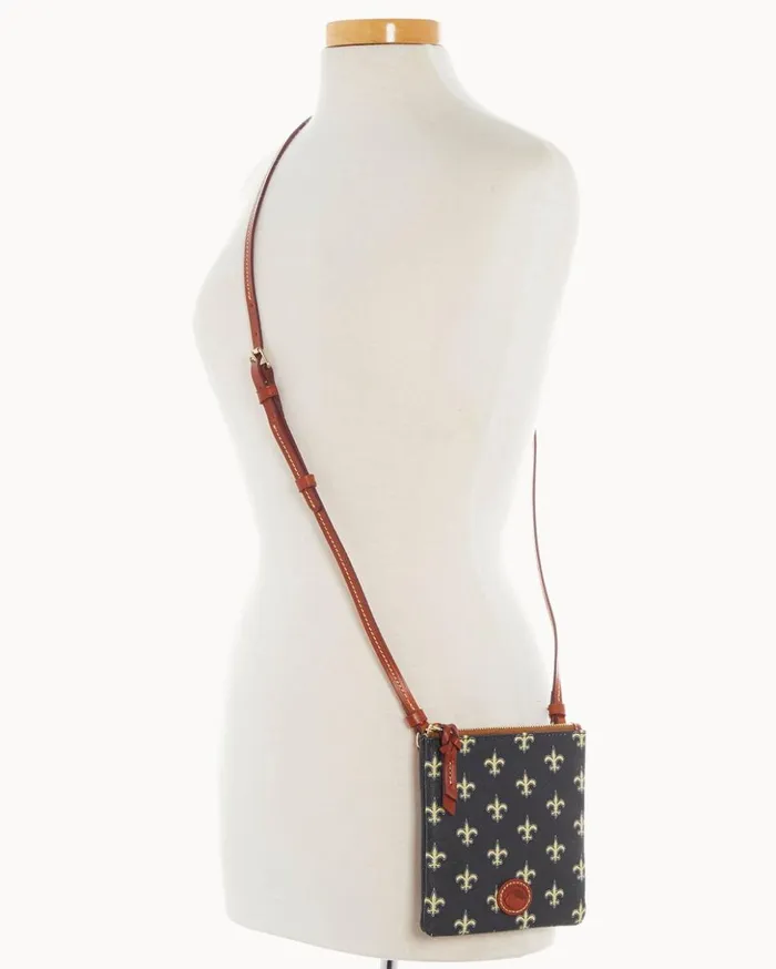 Crossbodies Women Dooney and Bourke NFL Saints Small North South Top Zip Crossbody Saints