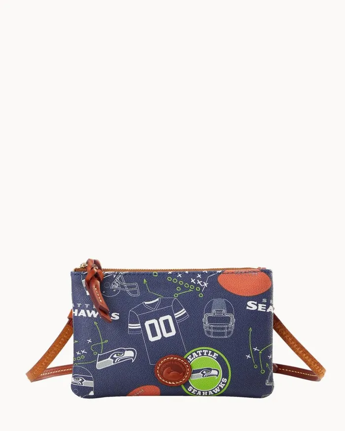 Crossbodies Women Dooney and Bourke NFL Seahawks Top Zip Crossbody Seahawks