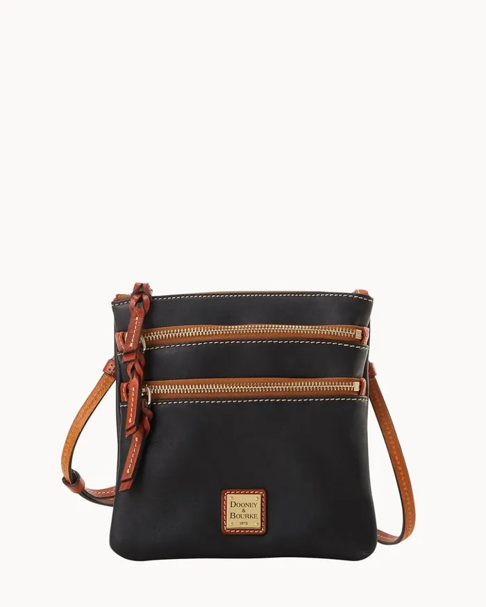 Crossbodies Women Dooney and Bourke Penrose Triple Zip Crossbody Black