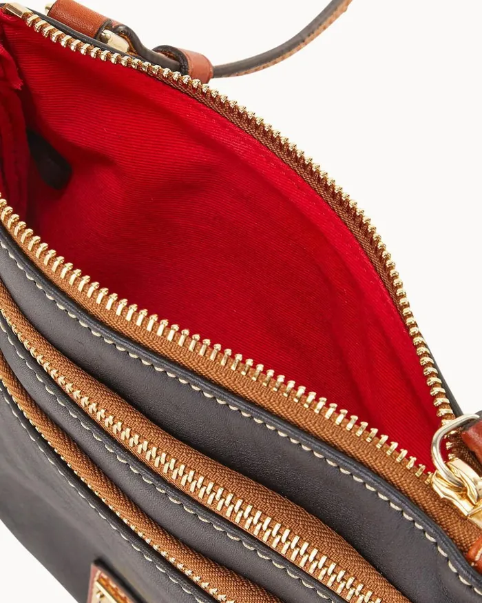 Crossbodies Women Dooney and Bourke Penrose Triple Zip Crossbody Black Crossbodies Women Dooney and Bourke Penrose Triple Zip Crossbody Black