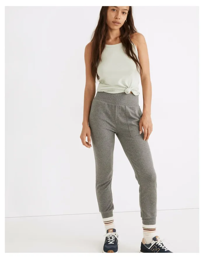 Curvy MWL Breeze Skinny Joggers Heather Zinc Women Madewell Pajamas Curvy MWL Breeze Skinny Joggers Heather Zinc Women Madewell Pajamas