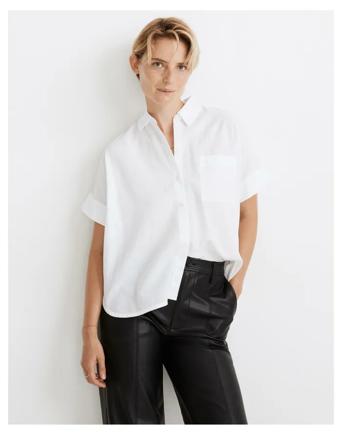 Daily Shirt Eyelet White Women Madewell Tops and Shirts