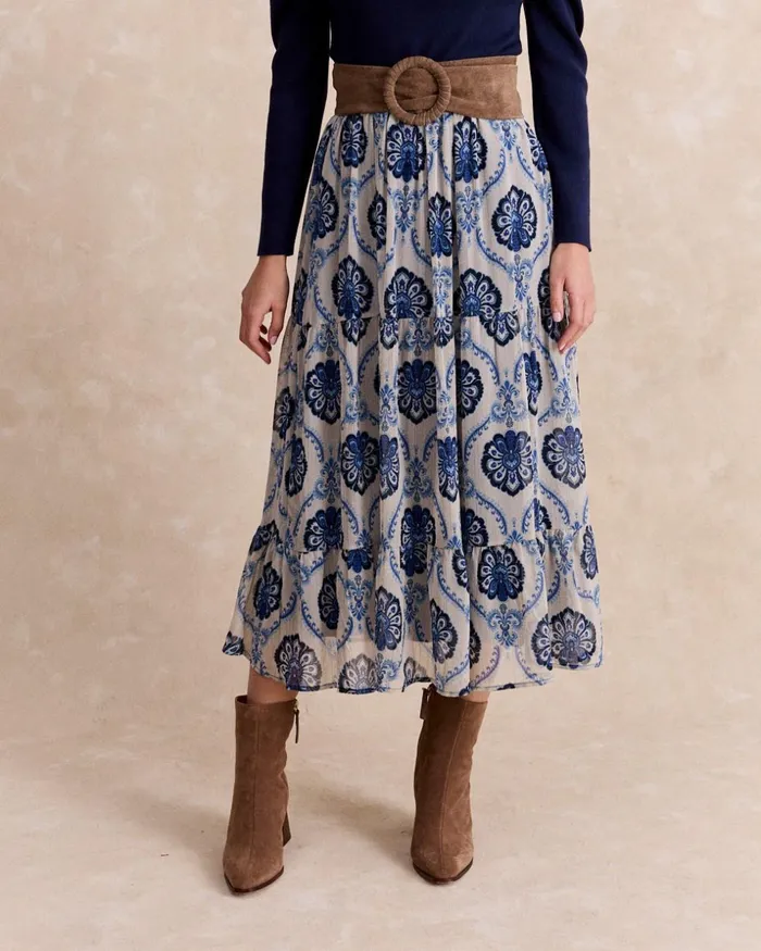 Damisa Flower Skirt Denim Women Polin Et Moi Skirts