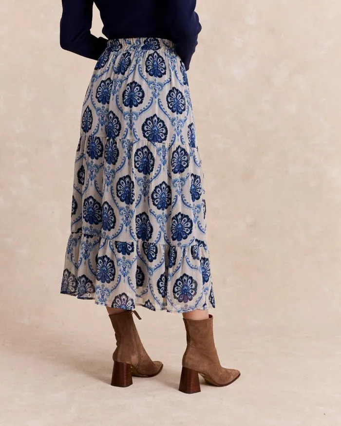 Damisa Flower Skirt Denim Women Polin Et Moi Skirts Damisa Flower Skirt Denim Women Polin Et Moi Skirts