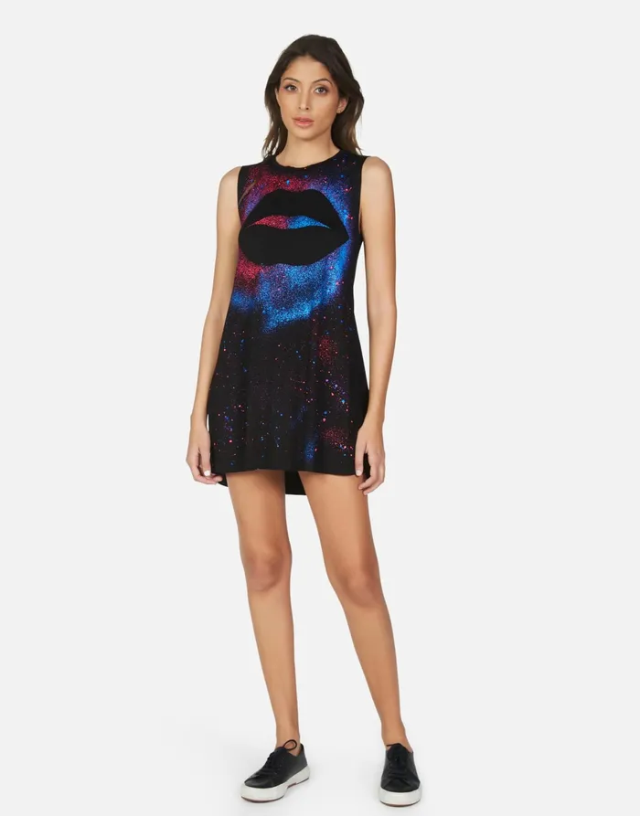 Deanna Galaxy Lip Black Galaxy Splatter Women039s Lauren Moshi Dresses