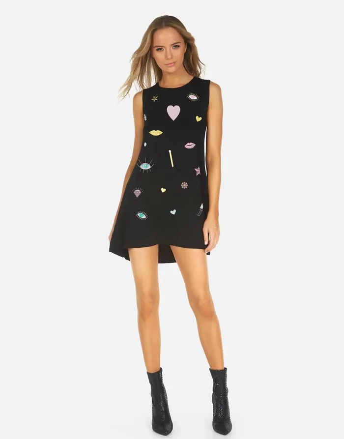 Deanna X Crystal Glam Black Women039s Lauren Moshi Dresses