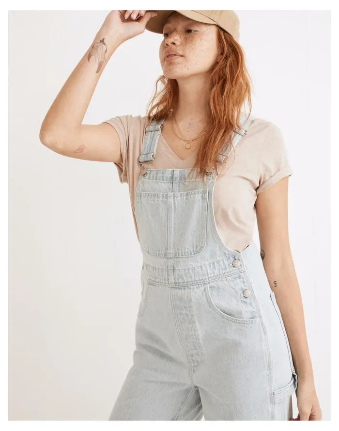 Denim Oversized Carpenter Overalls In Bretton Wash Bretton Wash Women Madewell Jeans