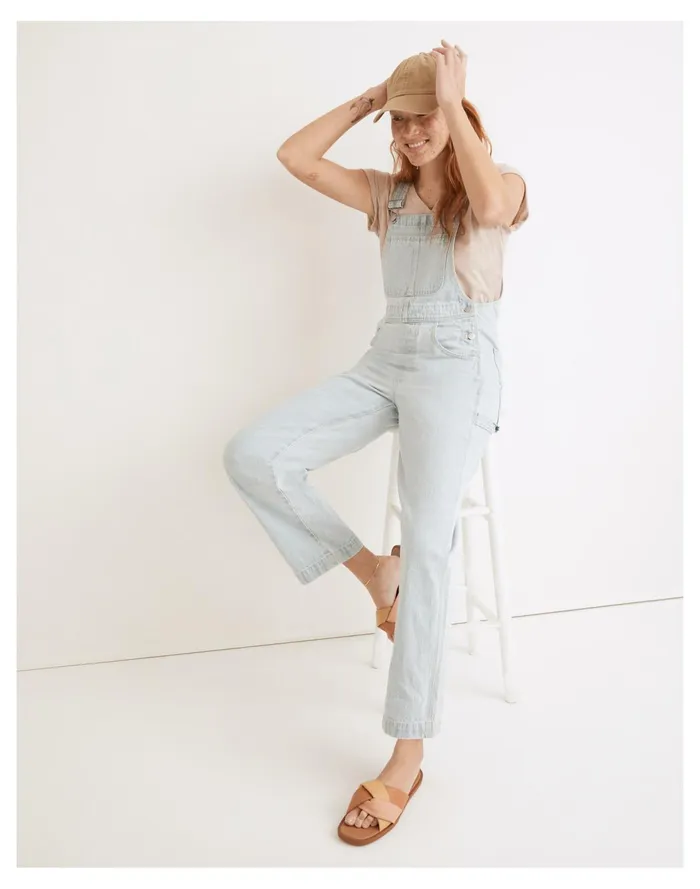 Denim Oversized Carpenter Overalls In Bretton Wash Bretton Wash Women Madewell Jeans