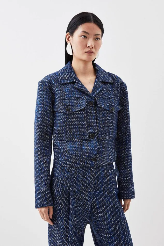 Denim Tweed Set Women Karen Millen CoOrds