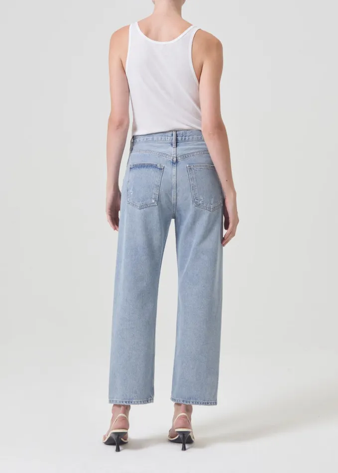 Denim Women Agolde 90s Crop Mid Rise Loose Fit Replica