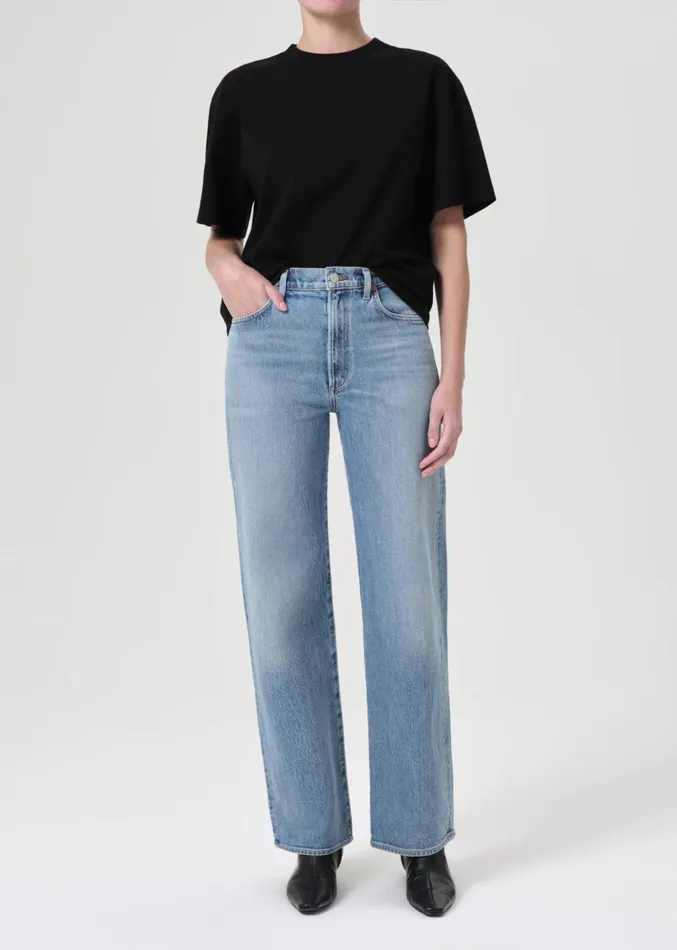 Denim Women Agolde Harper Straight Jean Stretch Flash
