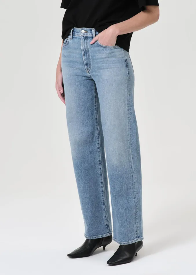 Denim Women Agolde Harper Straight Jean Stretch Flash