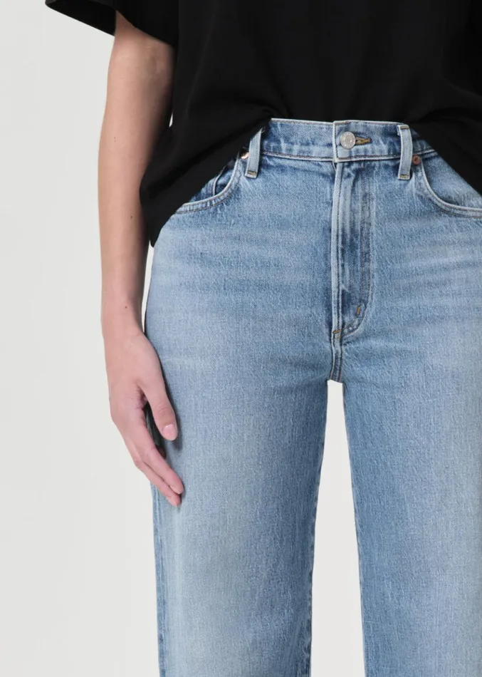 Denim Women Agolde Harper Straight Jean Stretch Flash