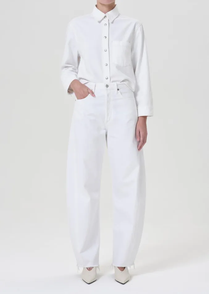 Denim Women Agolde Luna High Rise Pieced Taper Element