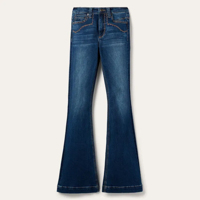Denim Women Stetson 921 High Rise Flare Jeans Blue