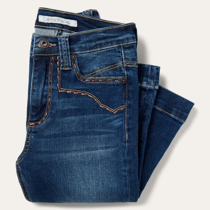 Denim Women Stetson 921 High Rise Flare Jeans Blue