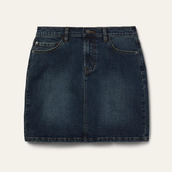Denim Women Stetson Stretch Denim 5Pocket Skirt Blue