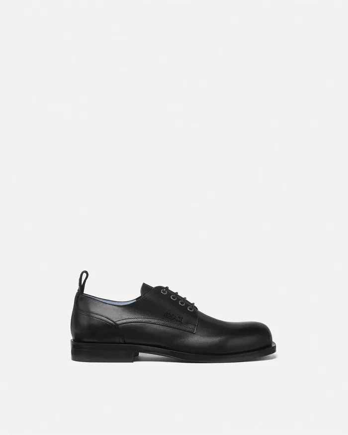 Derby Shoes Men Versace Metropoli Derby Shoes Black