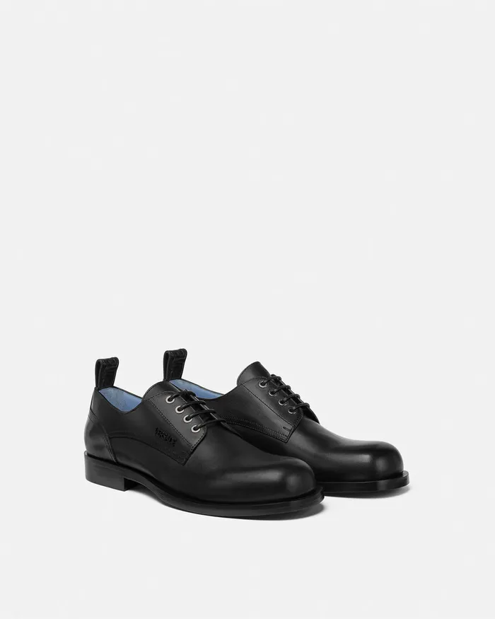 Derby Shoes Men Versace Metropoli Derby Shoes Black
