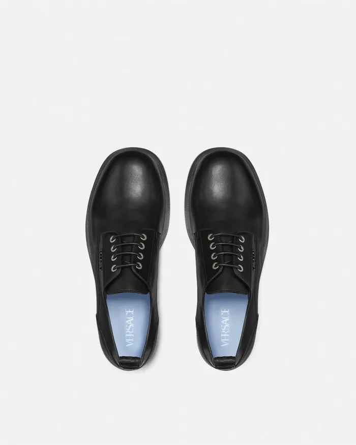 Derby Shoes Men Versace Metropoli Derby Shoes Black