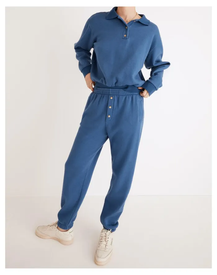 Donni Vintage Fleece Jogger Sweatpants Blueberry Women Madewell Sweatshirts and Sweatpants