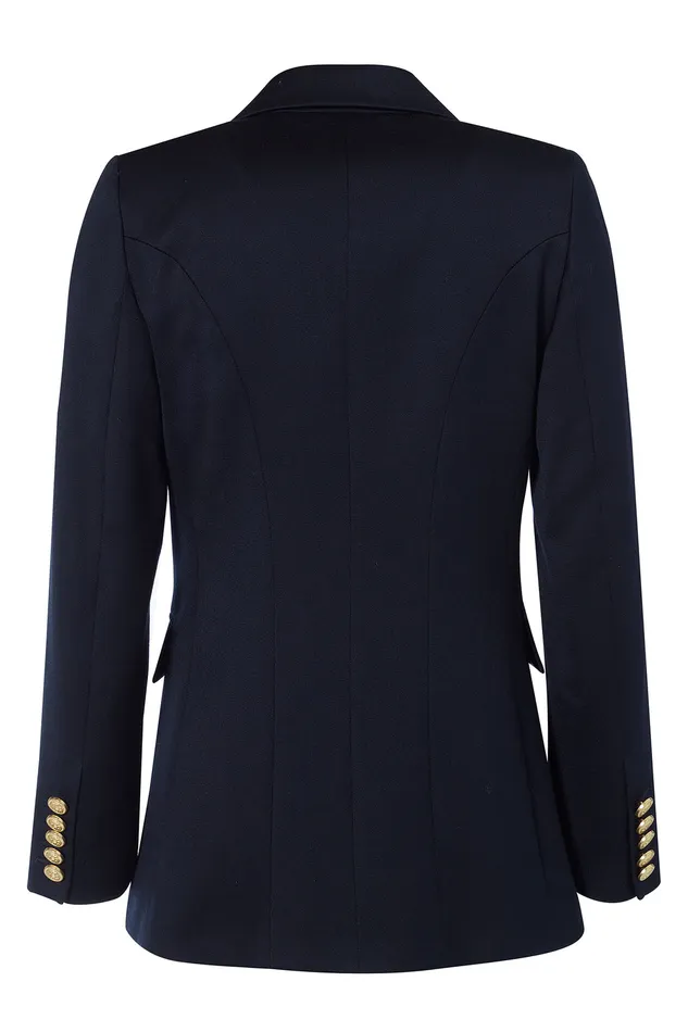 Double Breasted Blazer Navy Twill Women Holland Cooper Jackets