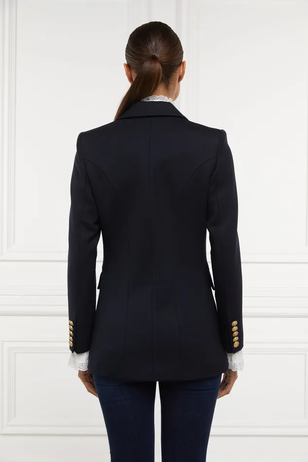 Double Breasted Blazer Navy Twill Women Holland Cooper Jackets