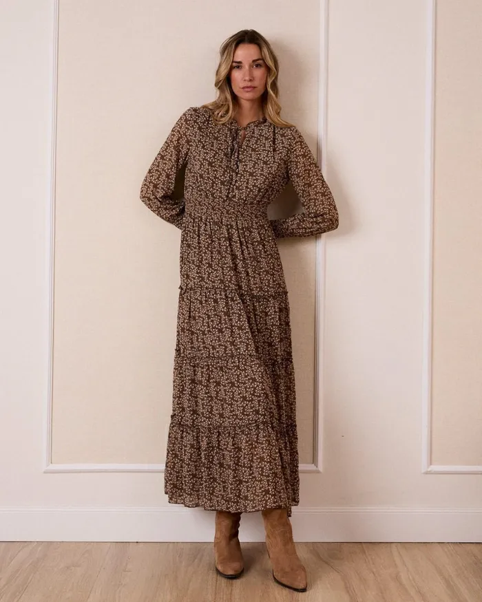 Dress Flowers Safira Brown Women Polin Et Moi Dresses And Jumpsuits Dress Flowers Safira Brown Women Polin Et Moi Dresses And Jumpsuits