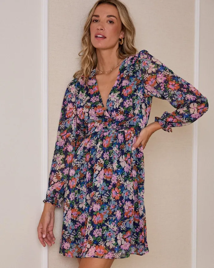Dress Mid Lenght Pica Klein Blue Women Polin Et Moi Dresses And Jumpsuits