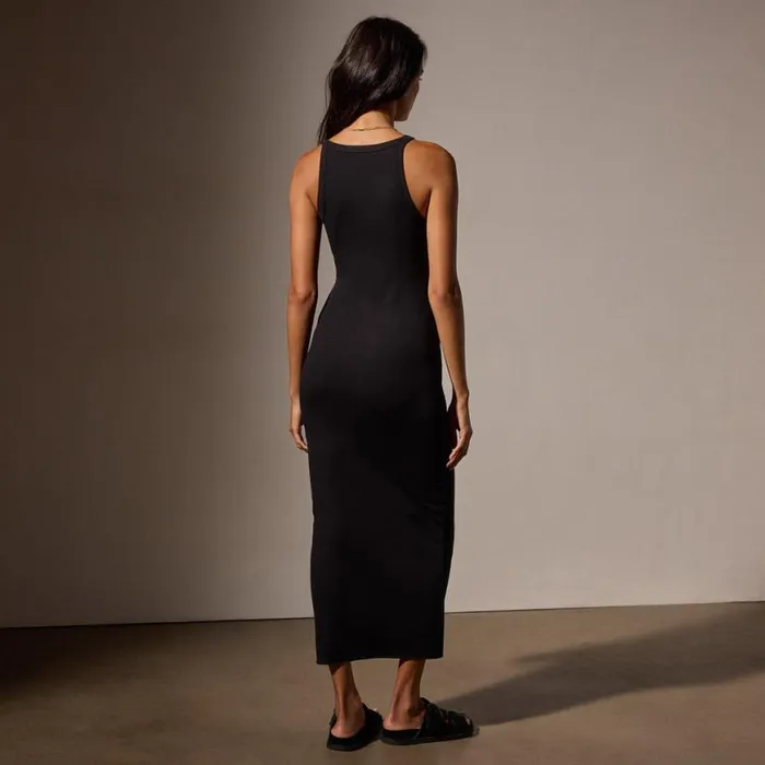 DressesJumpsuits Women James Perse Skinny Rib Tank Dress Black