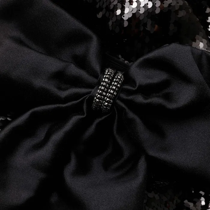 Dresses Women Self Portrait Black Sequin Bow Maxi Dress