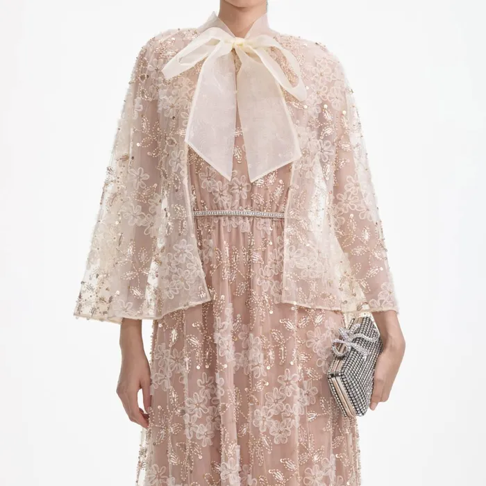 Dresses Women Self Portrait Embellished Cape Maxi Dress