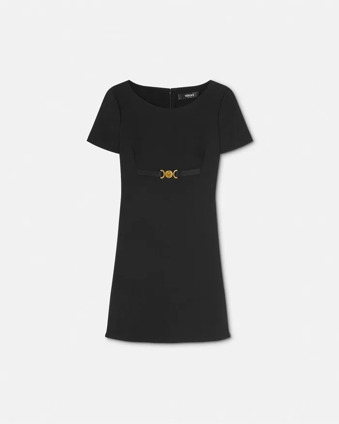 Dresses Women Versace Medusa 03995 ShortSleeved Mini Dress Black
