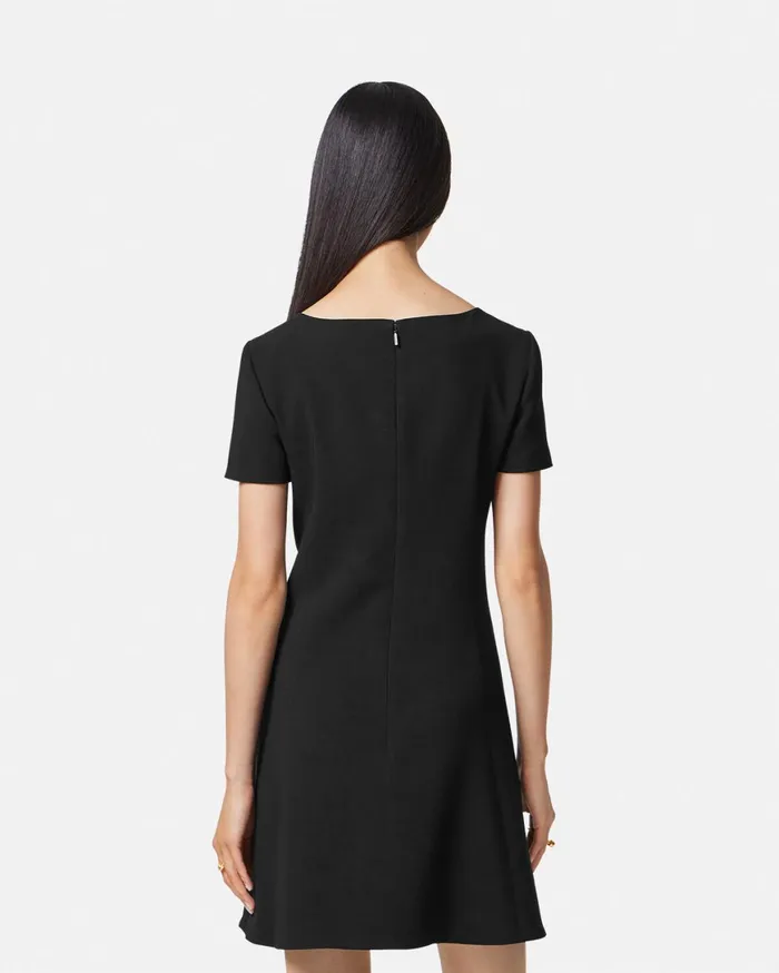 Dresses Women Versace Medusa 03995 ShortSleeved Mini Dress Black