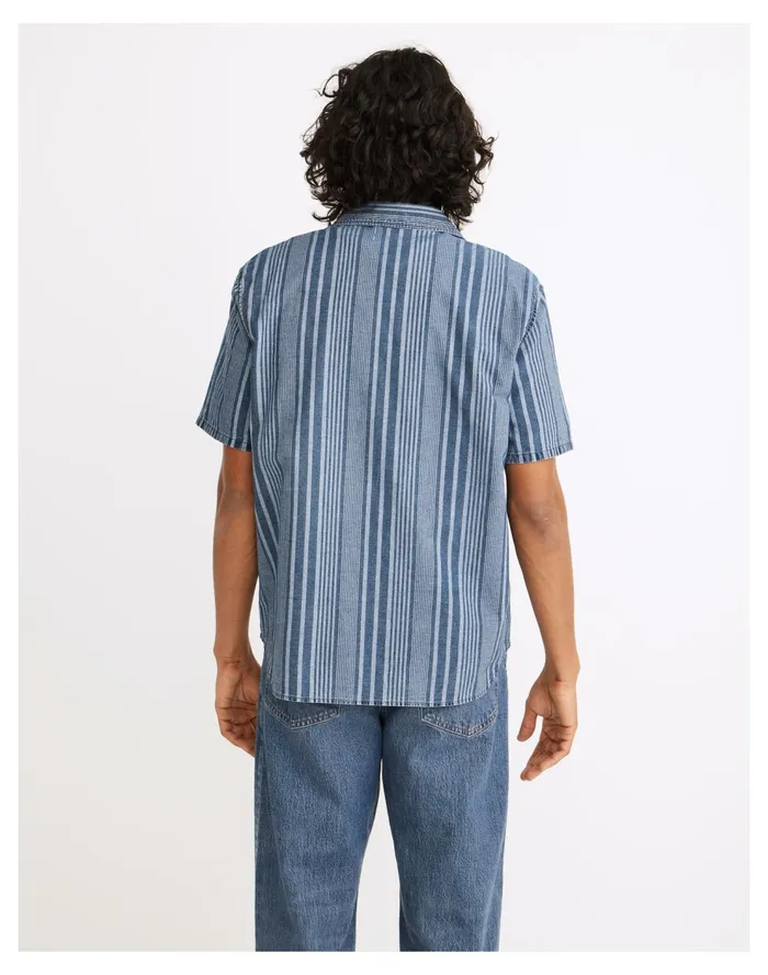 Easy Short Sleeve Camp Shirt In Bosworth Stripe Bosworth Stripe Men Madewell Shirts Easy Short Sleeve Camp Shirt In Bosworth Stripe Bosworth Stripe Men Madewell Shirts