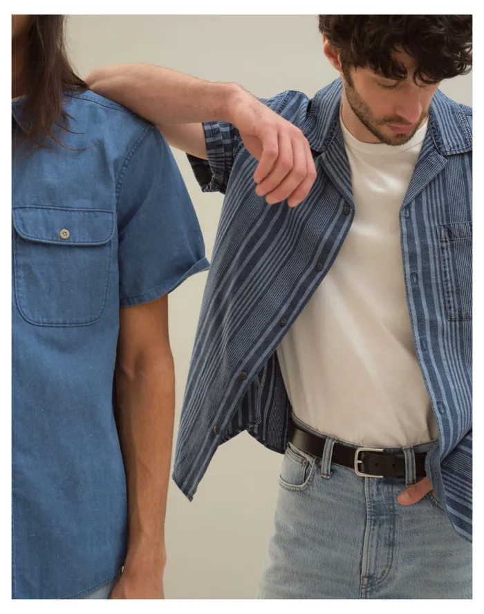 Easy Short Sleeve Camp Shirt In Bosworth Stripe Bosworth Stripe Men Madewell Shirts Easy Short Sleeve Camp Shirt In Bosworth Stripe Bosworth Stripe Men Madewell Shirts