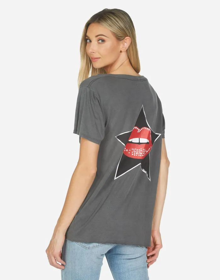Elara Star Lip Pigment Black Women039s Lauren Moshi Short Sleeve