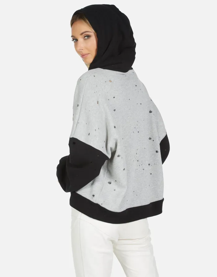 Ellie Star Shark Heather Greyblack Women039s Lauren Moshi Hoodies