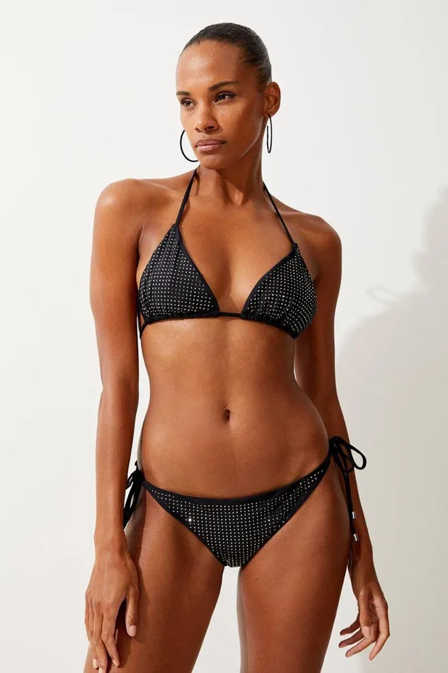Embellished Bikini Bottoms Women Karen Millen Swimwear
