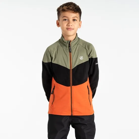 Emergent III Core Stretch Midlayer Olivine Green Black Kids Dare 2b Fleece