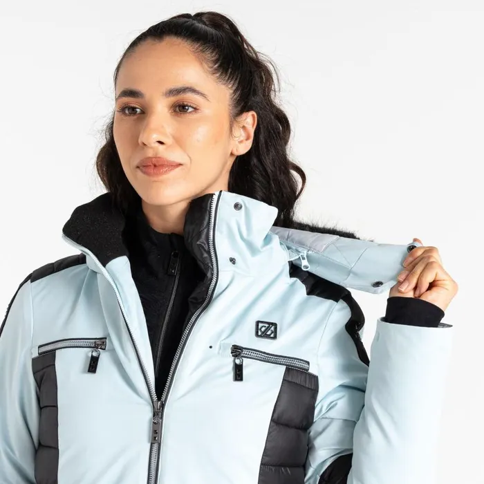 Enlighten Ski Jacket Quiet Blue Black Women Dare 2b Ski Jackets