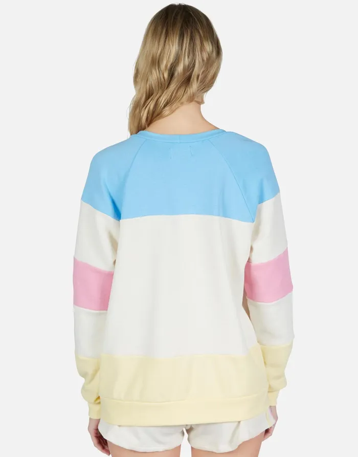 Erica Striped Bull Ivory Lace Multi Women039s Lauren Moshi Long Sleeve